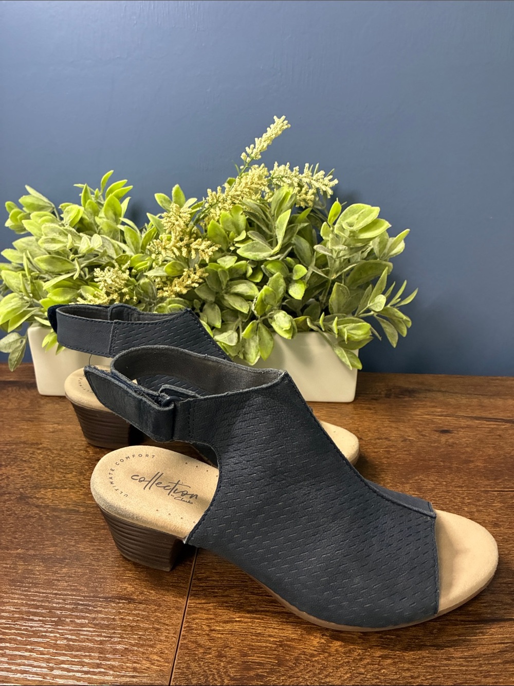 Clarks Navy Open-Toe Sandals for Women